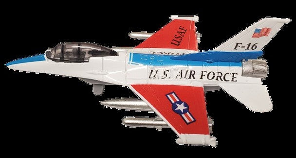 Daron F-16 Fighter Pullback Toy - Select Color