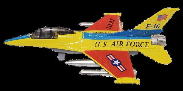 Daron F-16 Fighter Pullback Toy - Select Color