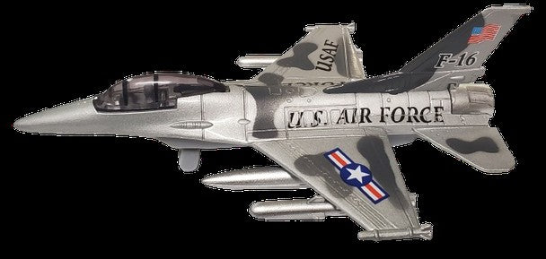 Daron F-16 Fighter Pullback Toy - Select Color