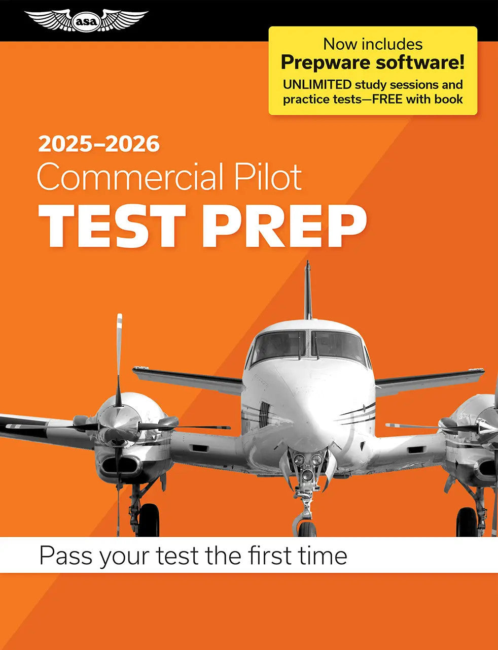 ASA 2025-2026 Commercial Pilot Test Prep With Prepware Software