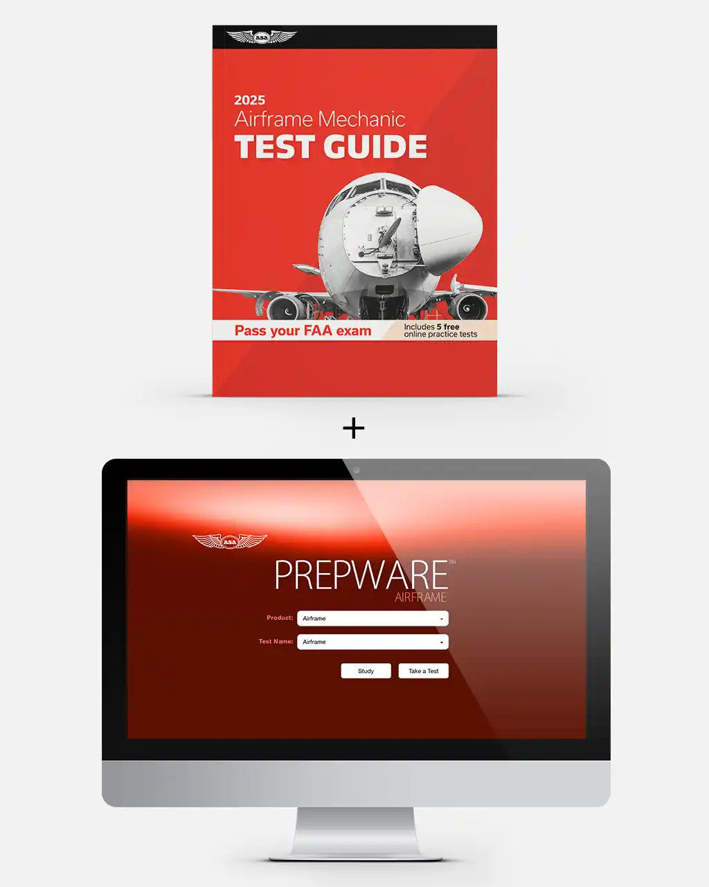 ASA Airframe Mechanic Test Guide Plus Prepware - 2025 Edition