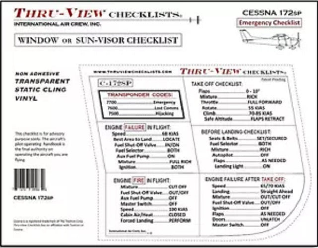 Thru-View Emergency Checklists