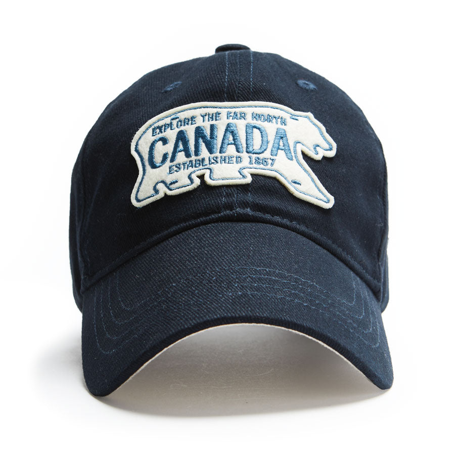 Red Canoe Polar Bear Plate Cap - Navy