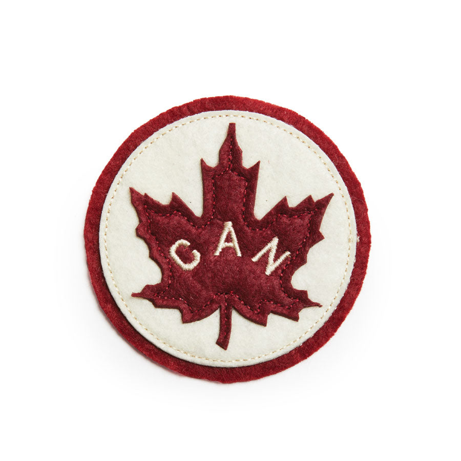 Red Canoe Woven Patch Canada - Heritage Red
