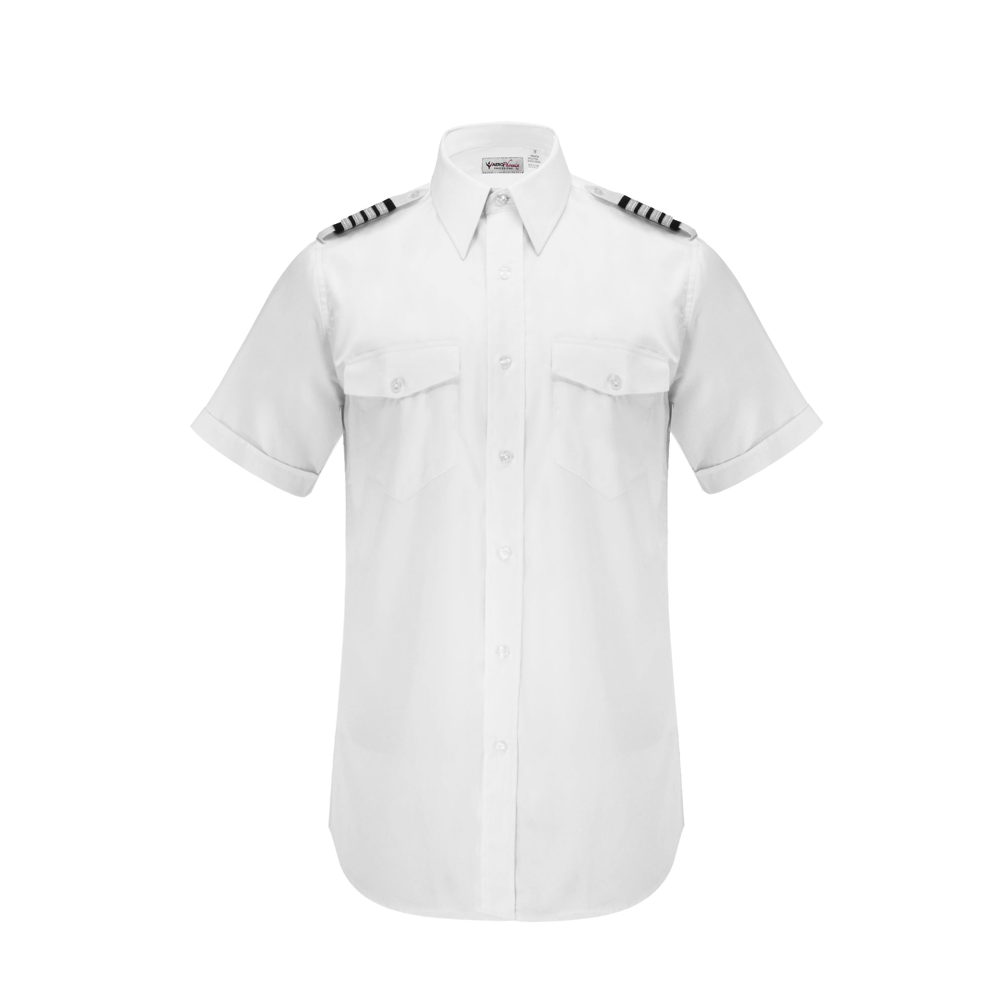 Pilot Shirt, Men's White Short Sleeve Professional