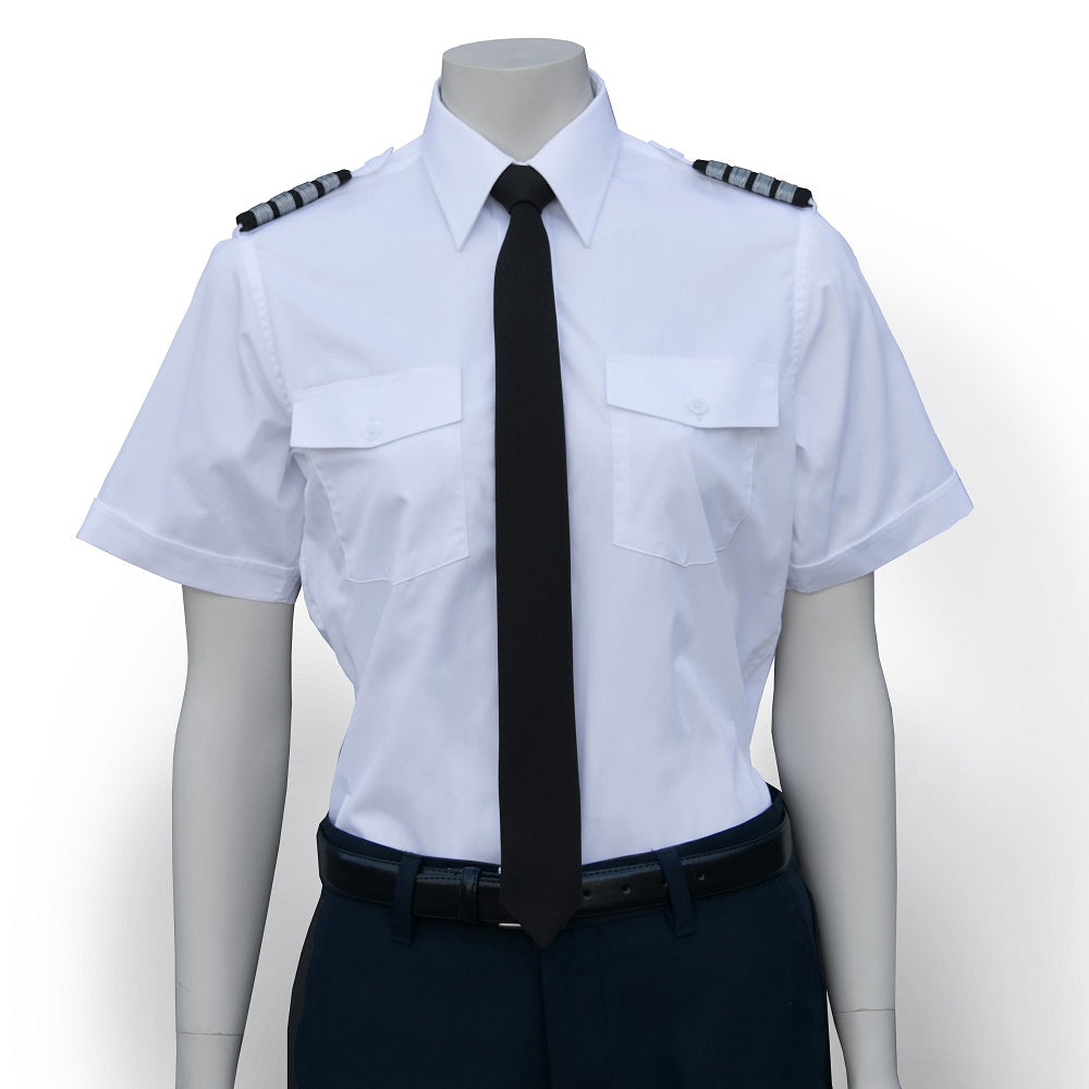 Pilot Shirt, Lady's White Short Sleeve Professional