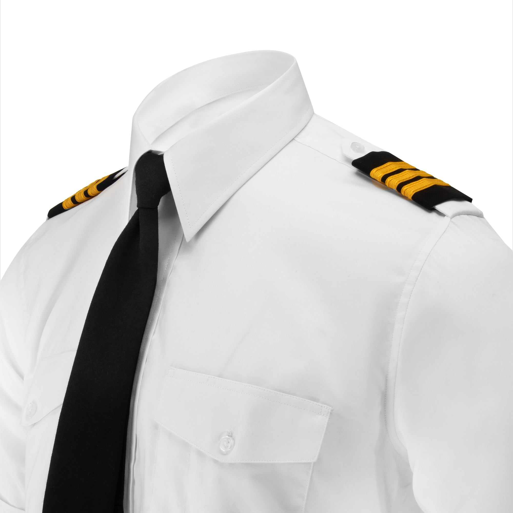 Pilot Shirt, Men's White Short Sleeve Elite