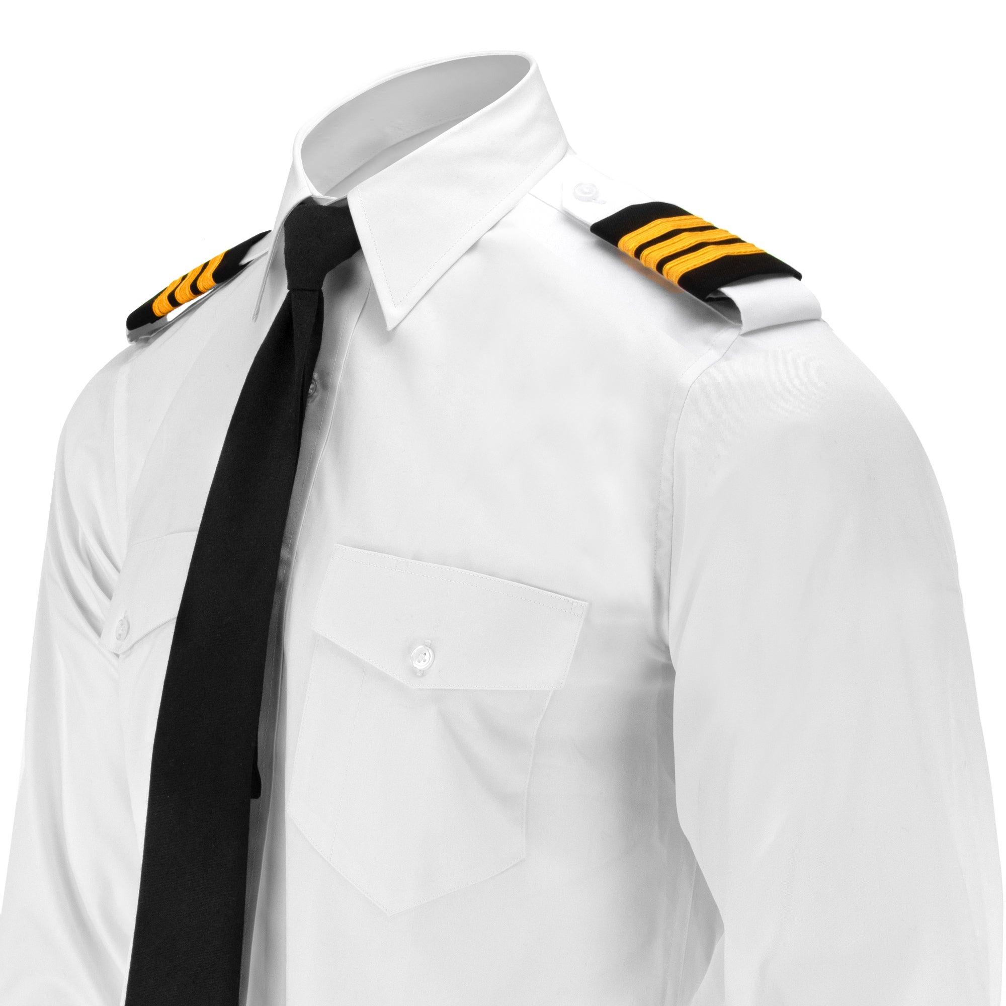 Pilot Shirt, Men's White Long Sleeve Elite