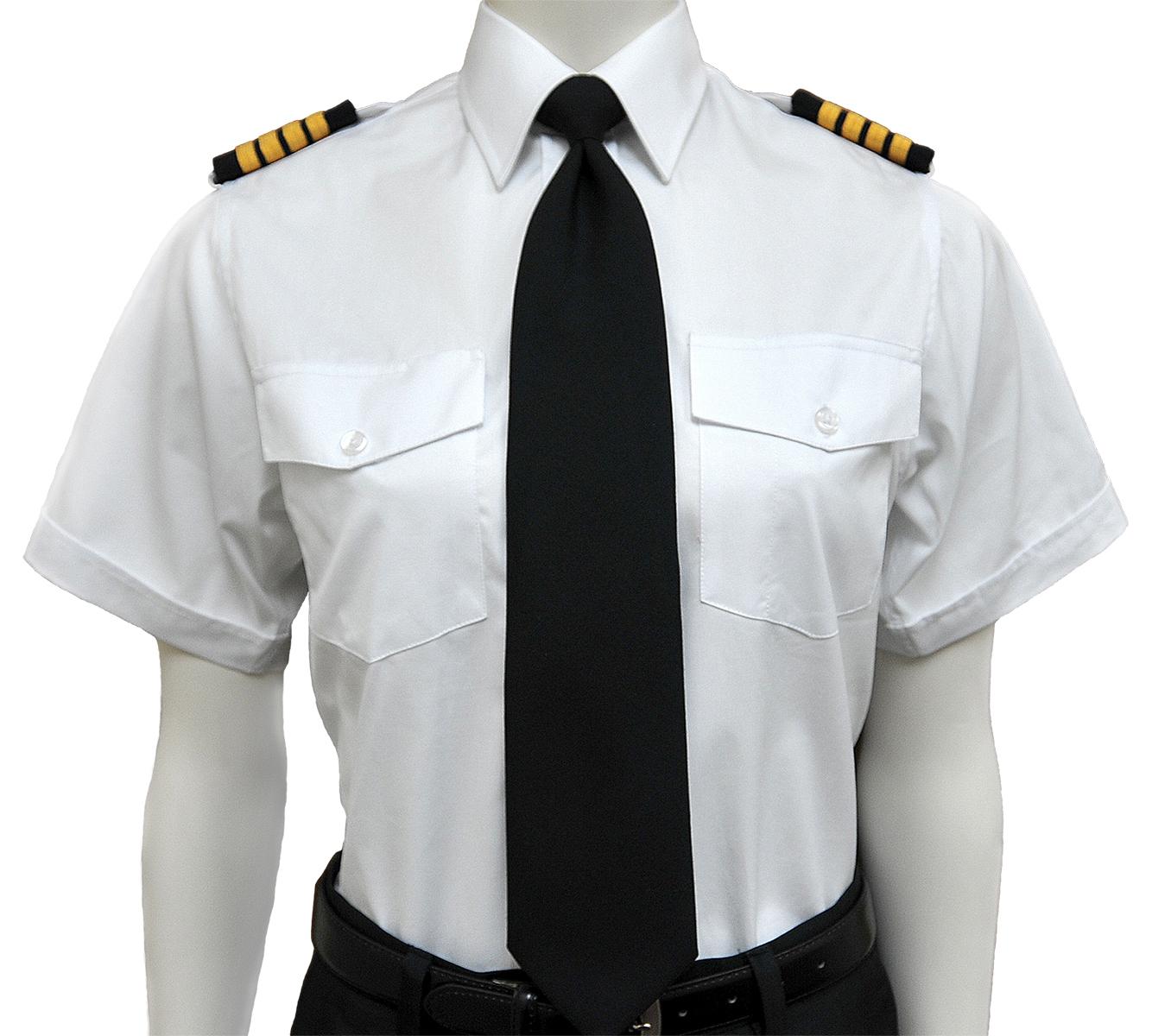 Pilot Shirt, Lady's White Short Sleeve Elite