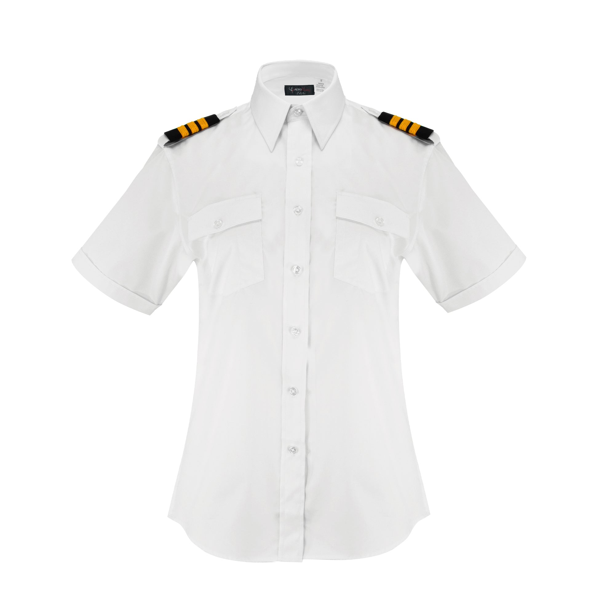 Pilot Shirt, Lady's White Short Sleeve Elite