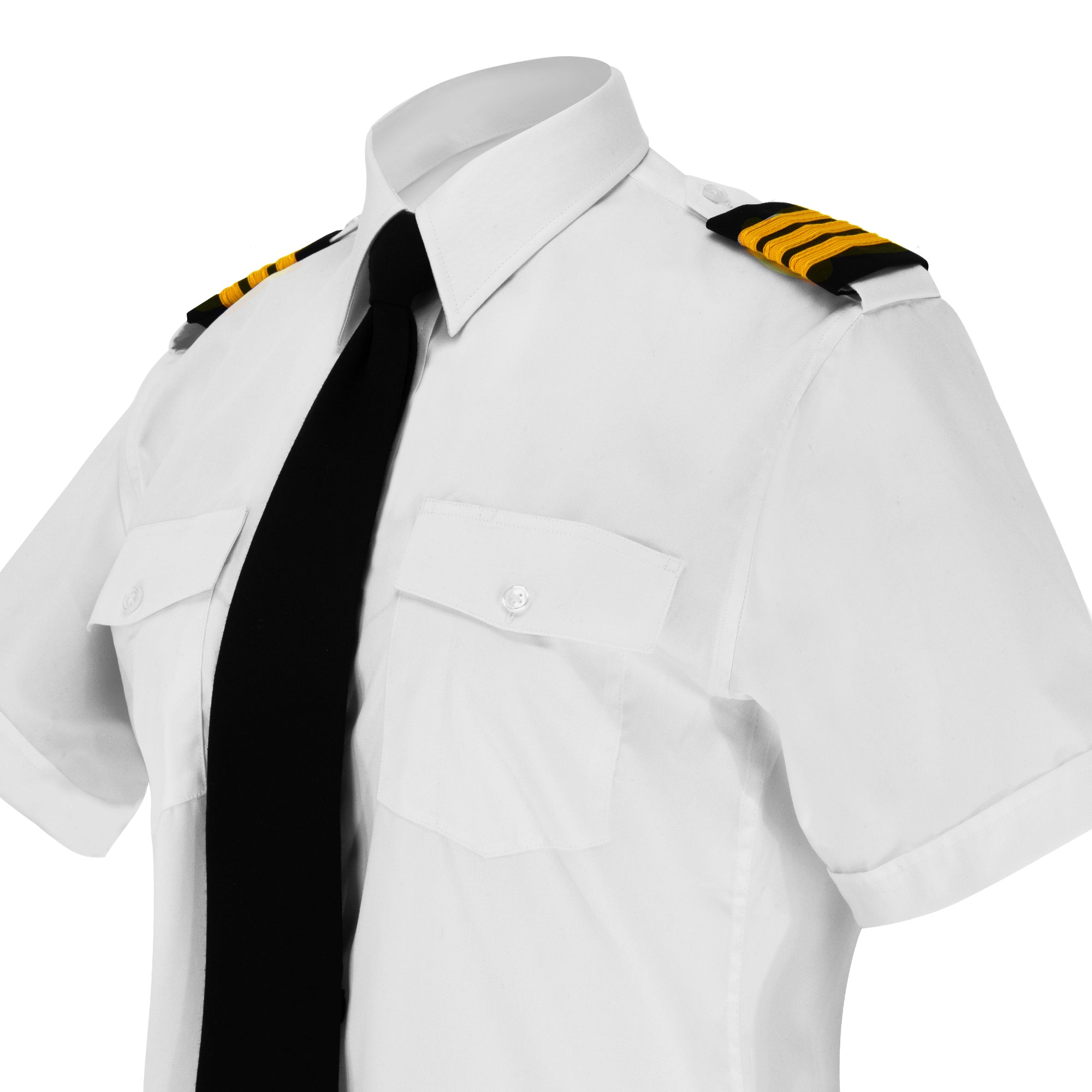 Pilot Shirt, Lady's White Short Sleeve Elite