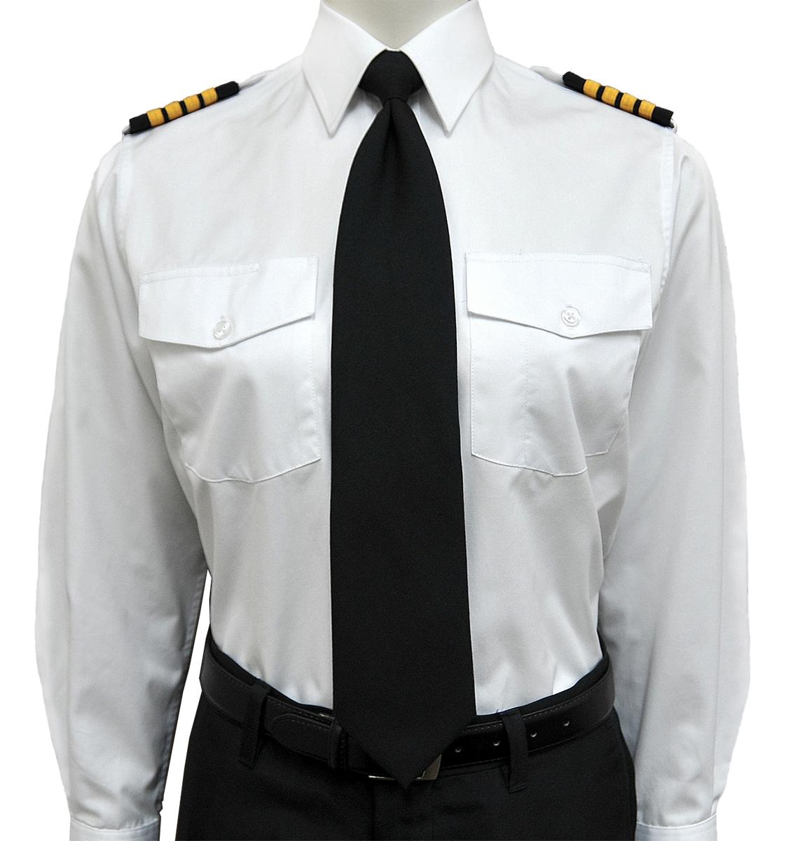 Pilot Shirt, Lady's White Long Sleeve Elite