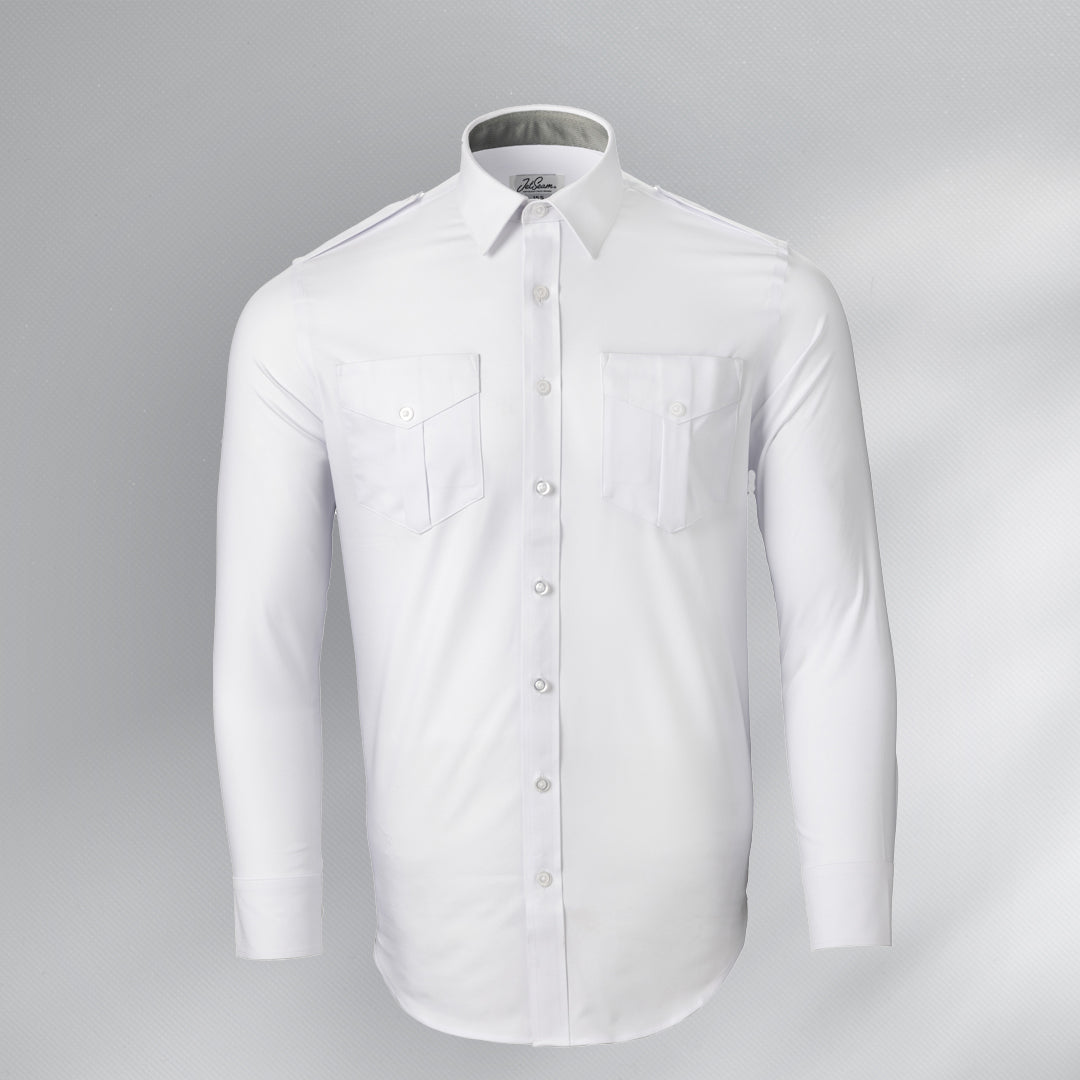 JetSeam Men's Pilot Shirt (White Label Modern Cut / Long Sleeve)