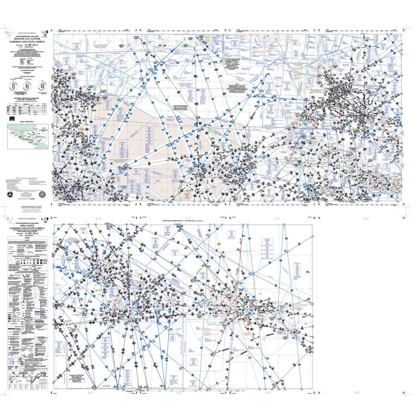 FAA Chart: Enroute IFR Low Altitude Chart CARIBBEAN (L-Charts) - L3/A3 - Select Cycle Date