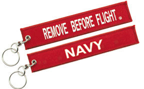 Navy Remove Before Flight Keychain