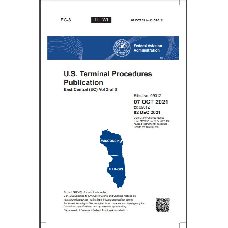 FAA IFR Terminal Procedures Bound East Central (EC-3) Vol 3 of 3 - Select Cycle Date