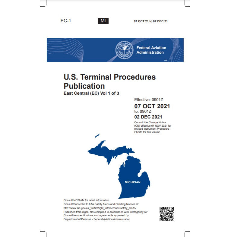 FAA IFR Terminal Procedures Bound East Central (EC-1) Vol 1 of 3 - Select Cycle Date