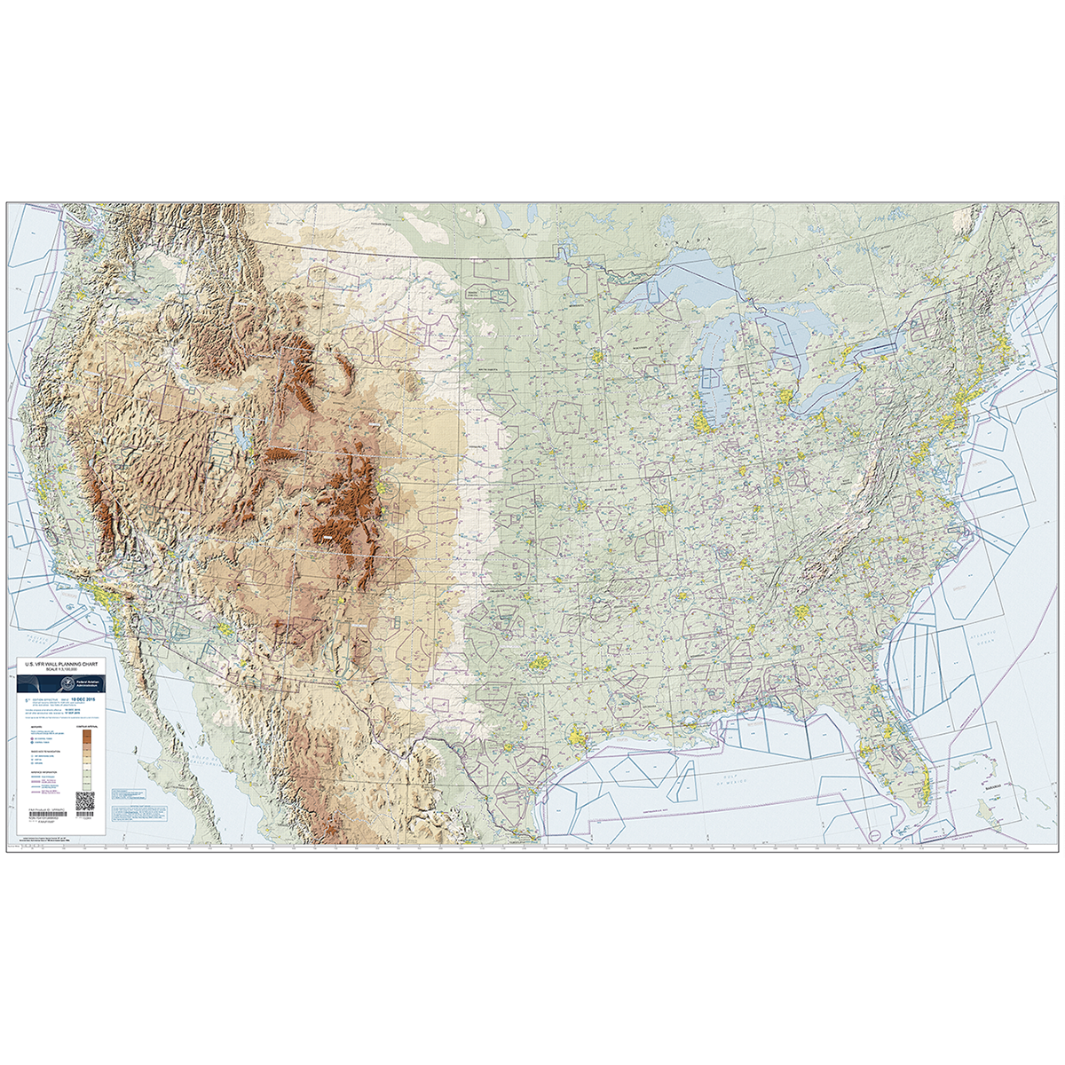 U.S. VFR Wall Planning Chart - Folded