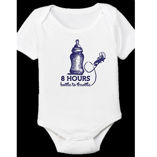 8 Hours Bottle To Throttle Baby Bodysuit