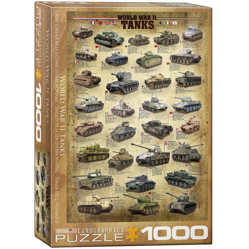 Load image into Gallery viewer, World War II Tanks - 1000-Piece Puzzle
