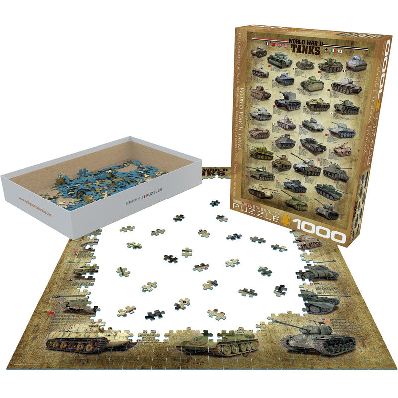 Load image into Gallery viewer, World War II Tanks - 1000-Piece Puzzle
