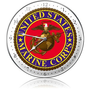 US Marine Corp 18 x 18 Clock - C073