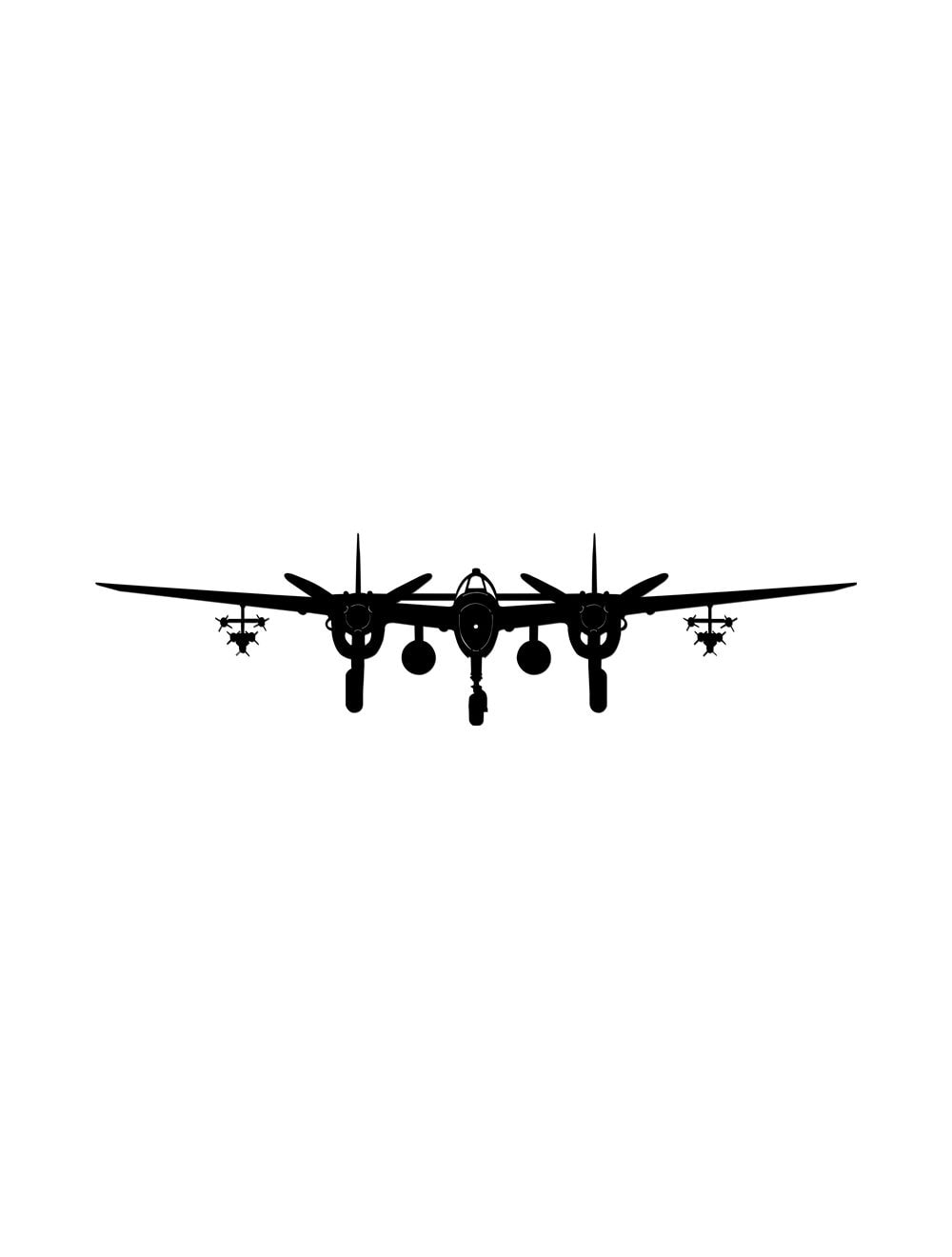 P-38 Lightning Silhouette Sign - PS382