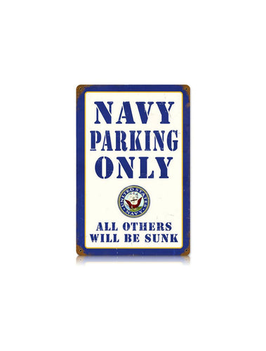NAVY Parking Only Metal Sign - V564