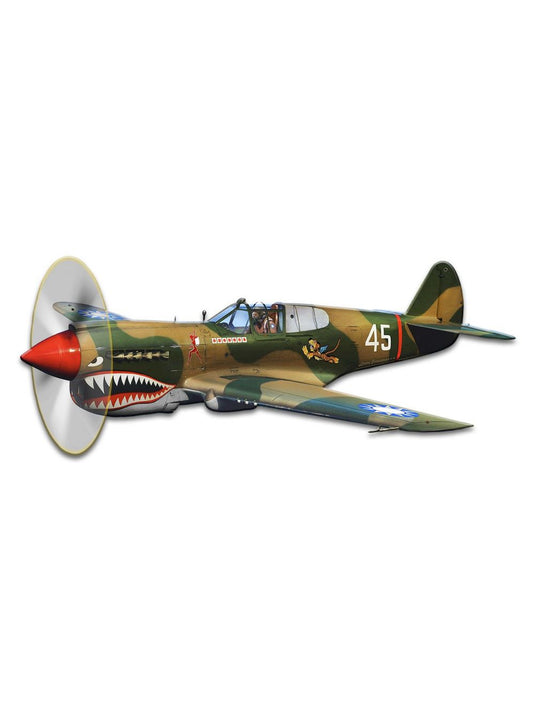 P-40 Flying Tigers Cut-Out Metal Sign - LGB090