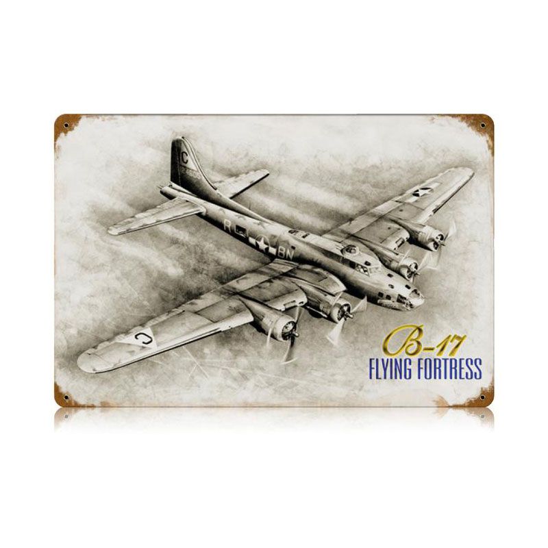 B-17 Flying Fortress Vintage Sign - V354