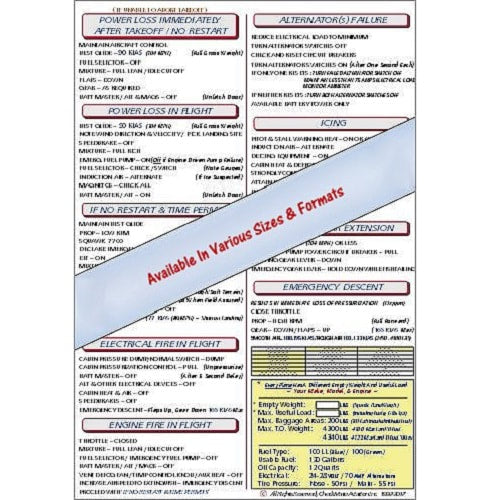 Checkmate Checklist - Beechcraft - Compact Size - Select Aircraft