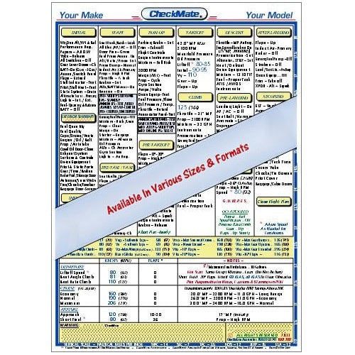 Checkmate Checklist - Diamond Aircraft - Compact Size - Select Aircraft