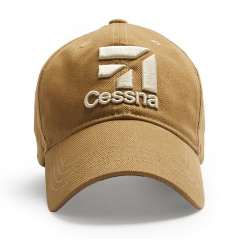 Red Canoe Cessna 3D Logo Cap - Tan