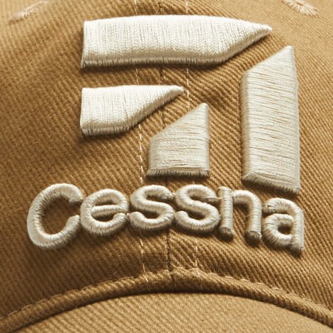 Red Canoe Cessna 3D Logo Cap - Tan