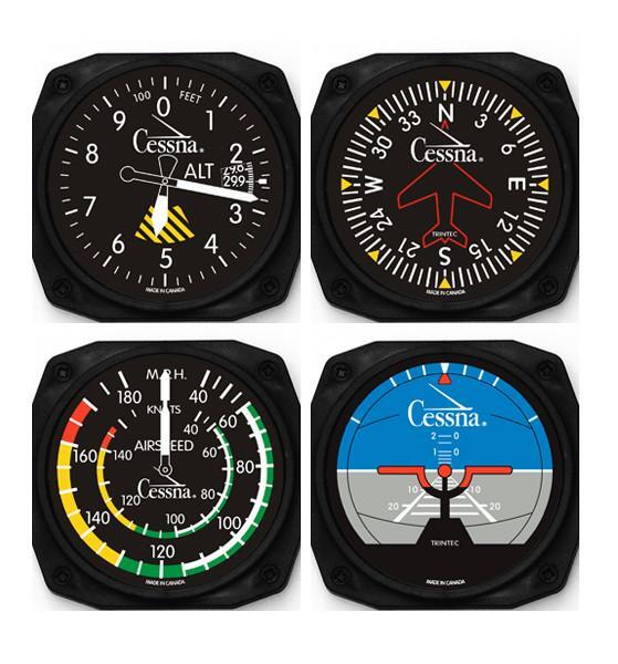 Cessna 4-Piece Instrument Coaster Set