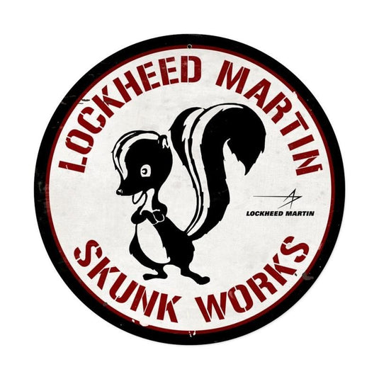 Skunk Works Round Vintage Sign - LM007