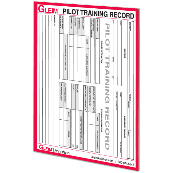 Pilot Training Record File Gleim Private Pilot Training Record – Aviation Depot