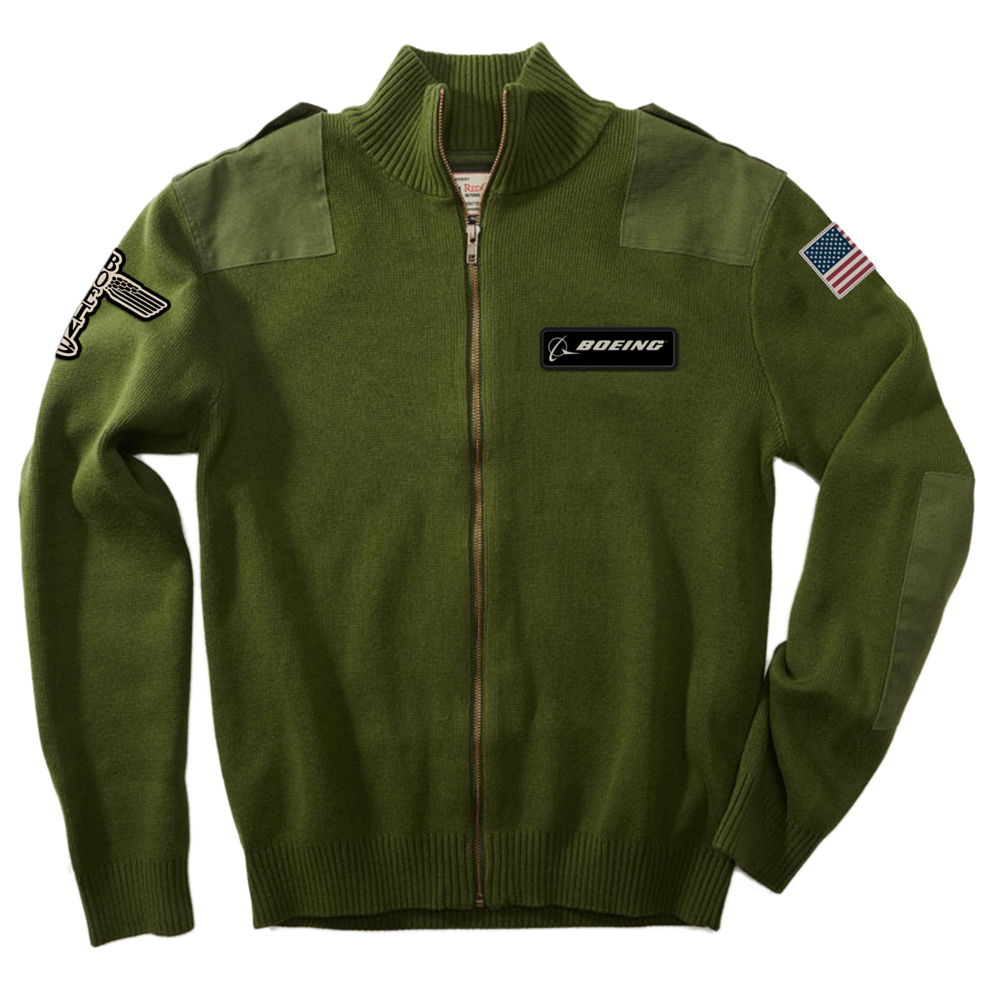 Red Canoe Boeing Flight Cardigan - Olive