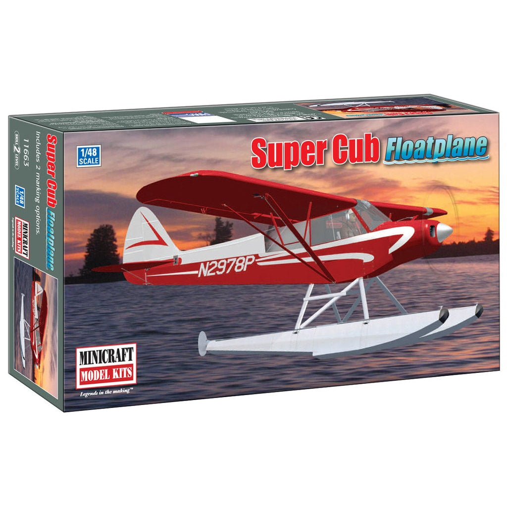 1/48 Piper Super Cub Float Plane w/ 2 Marking Options - 11663