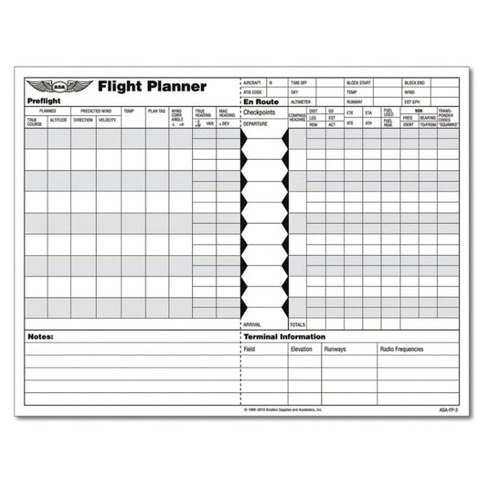ASA Flight Planner Pad | ASA-FP-3