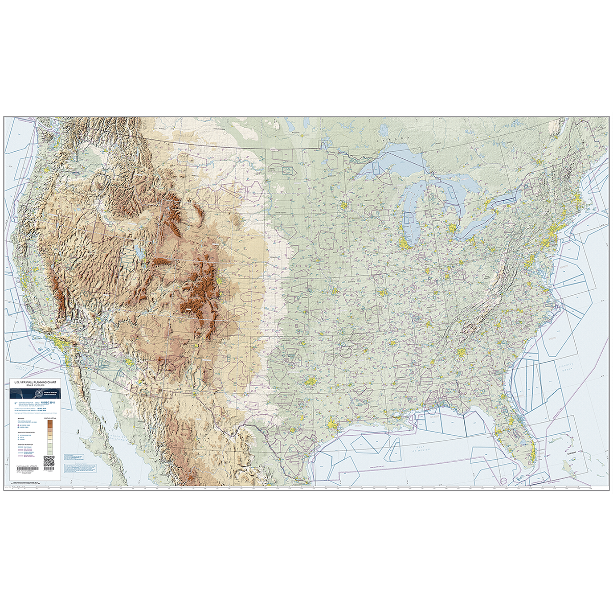 U.S. VFR Wall Planning Chart - Flat