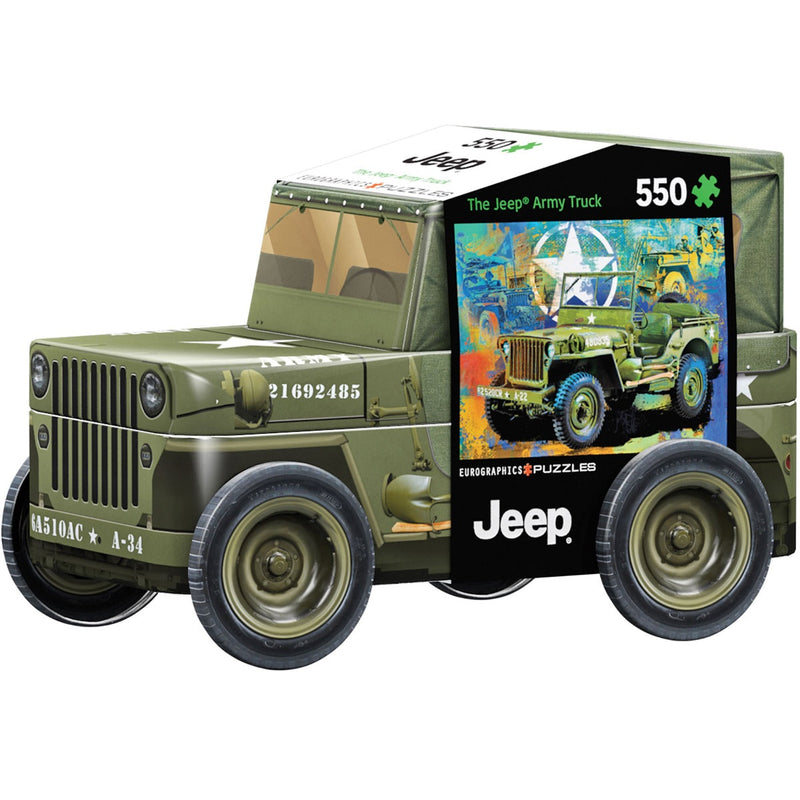 Load image into Gallery viewer, Military Jeep Puzzle Tin - 550-Piece Puzzle
