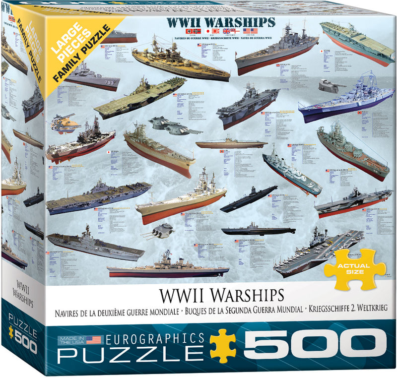 Load image into Gallery viewer, World War II Warships - 500-Piece Puzzle
