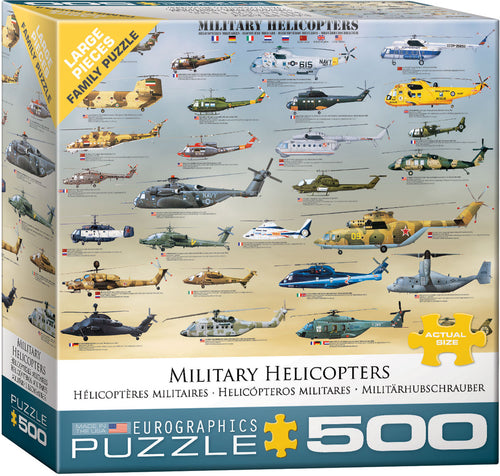 Military Helicopters - 500-Piece Puzzle