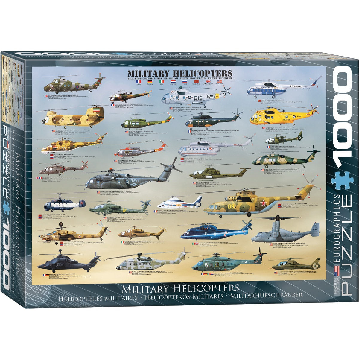 Military Helicopters - 1000-Piece Puzzle