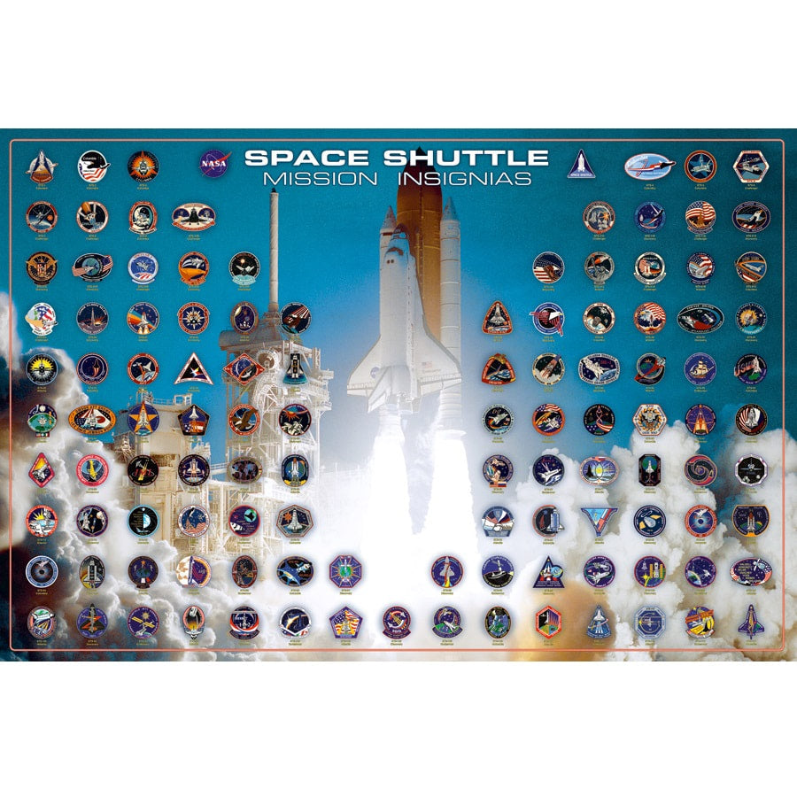 Space Shuttle Mission Insignias Poster – Aviation Depot