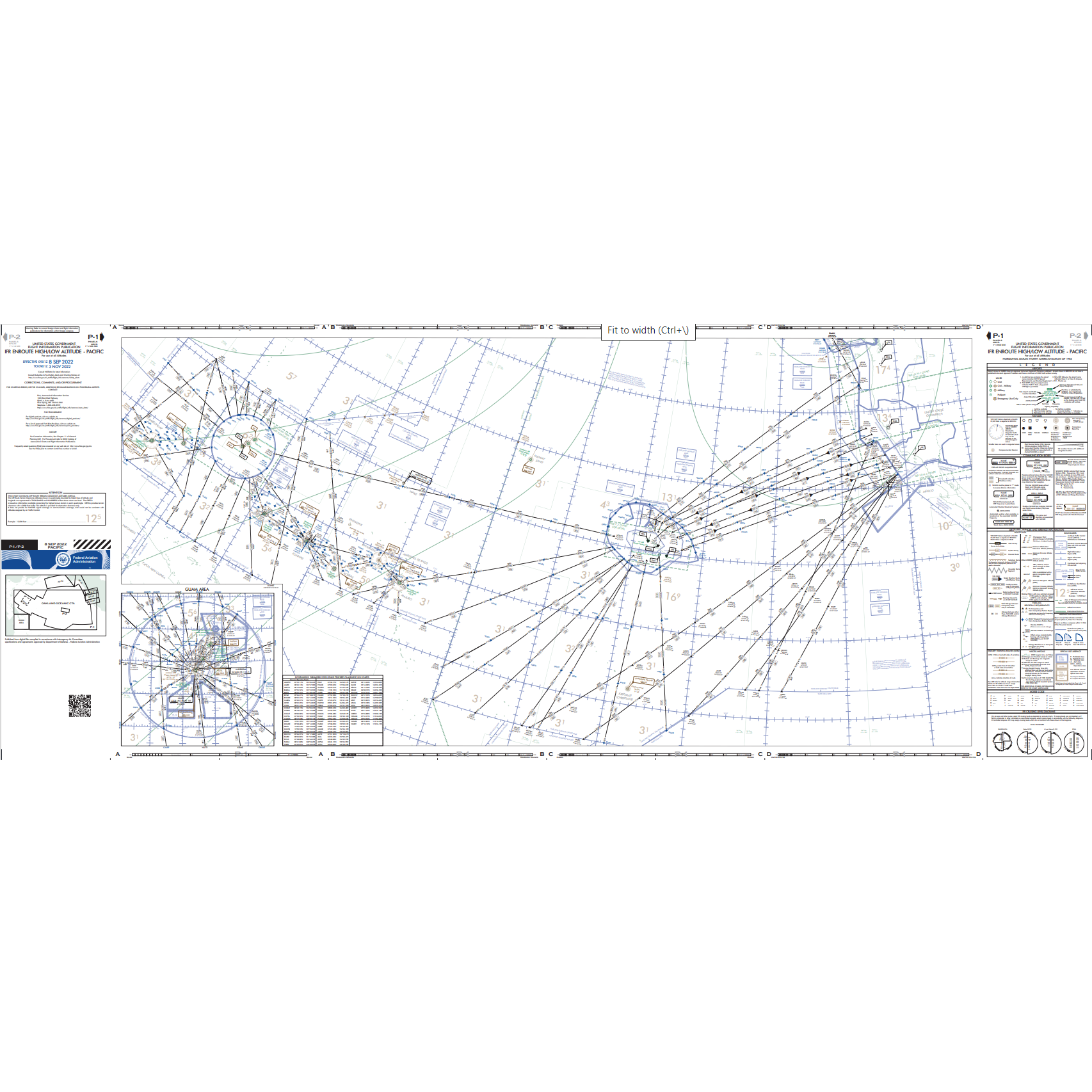 FAA Chart: Enroute IFR High/Low Pacific Hawaii - Select Cycle Date ...