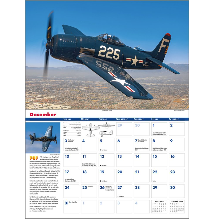 Golden Age of Flight 2023 Wall Calendar