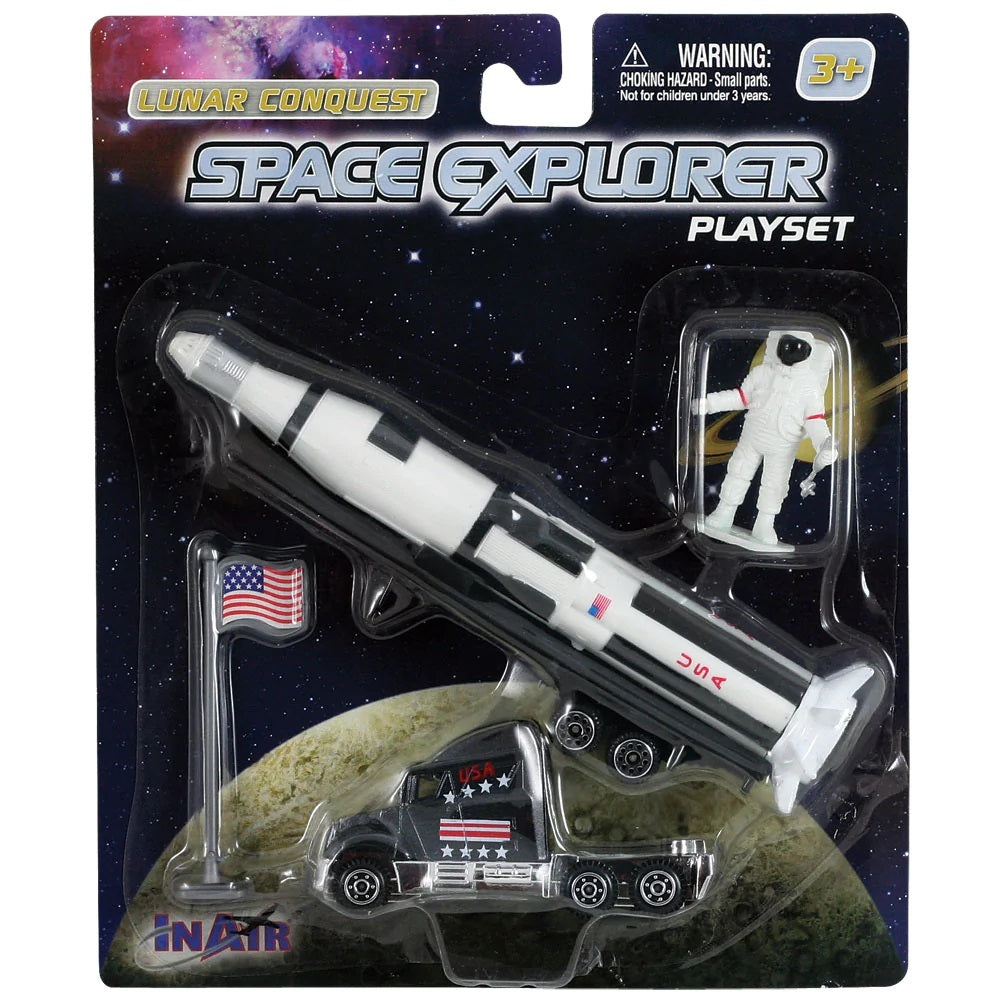 Space Explorer - Saturn V Rocket Playset - 4-piece Set