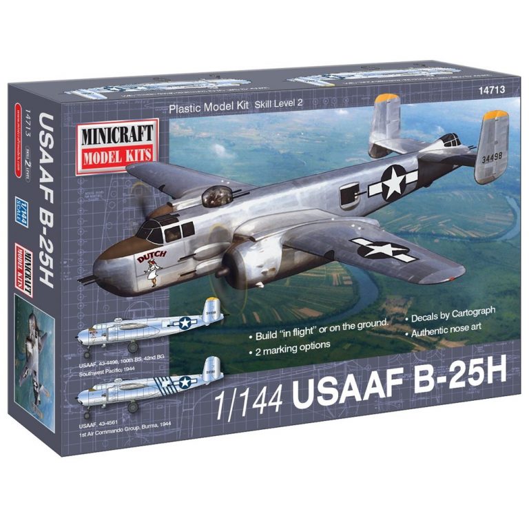 USAAF B-25H 2 Marking Options 1/144 Scale Model